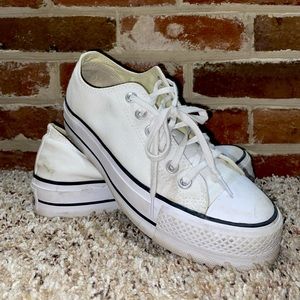 White platform converse
